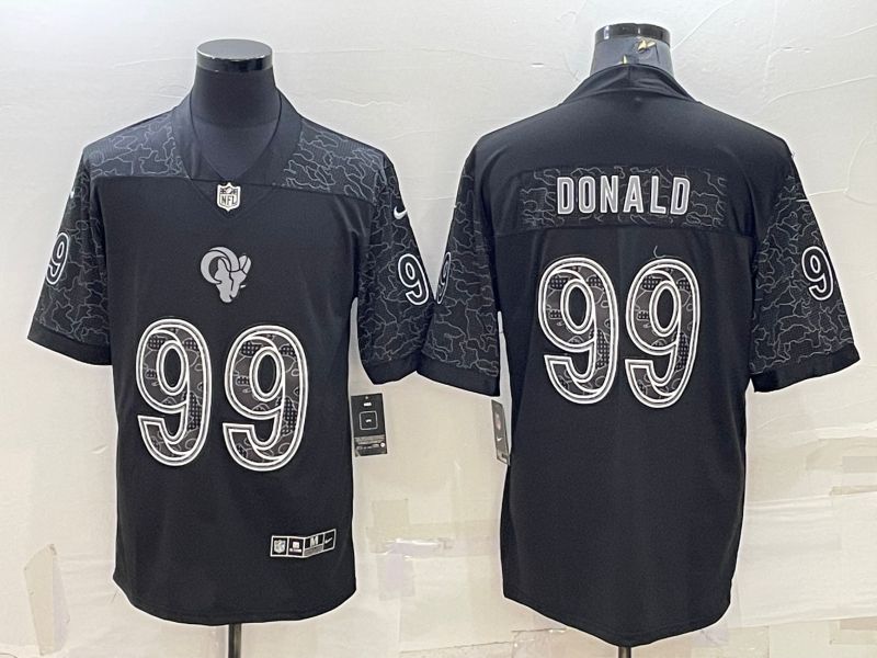 Men Los Angeles Rams 99 Donald Black Reflector 2022 Nike Limited NFL Jersey